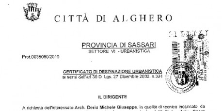 Certificato di Destinazione Urbanistica CDU