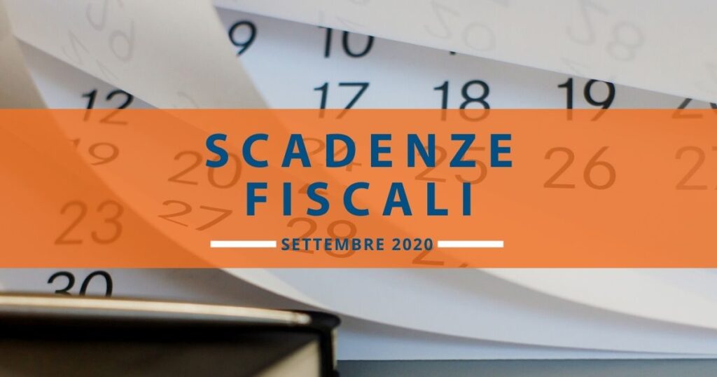 Calendario scadenze fiscali: tutte le date di settembre 2020