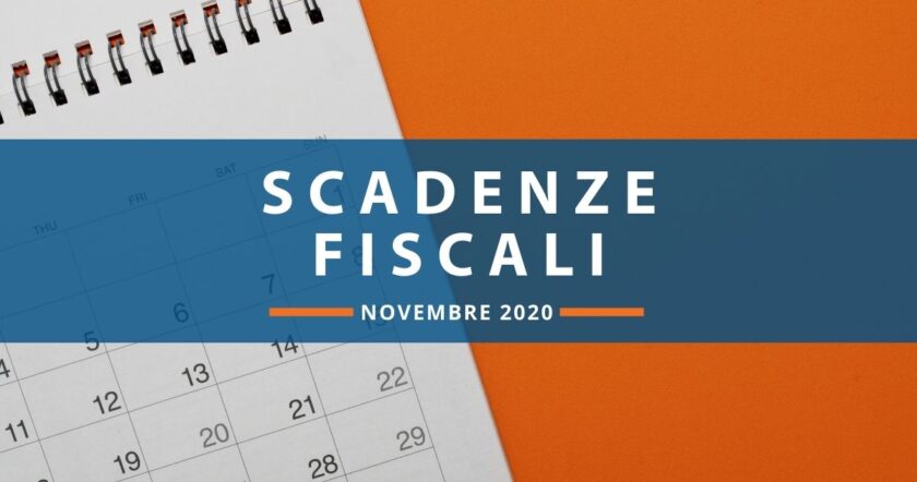 Quali sono le scadenze fiscali di novembre 2020?