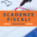 calendario scadenze fiscali di agosto